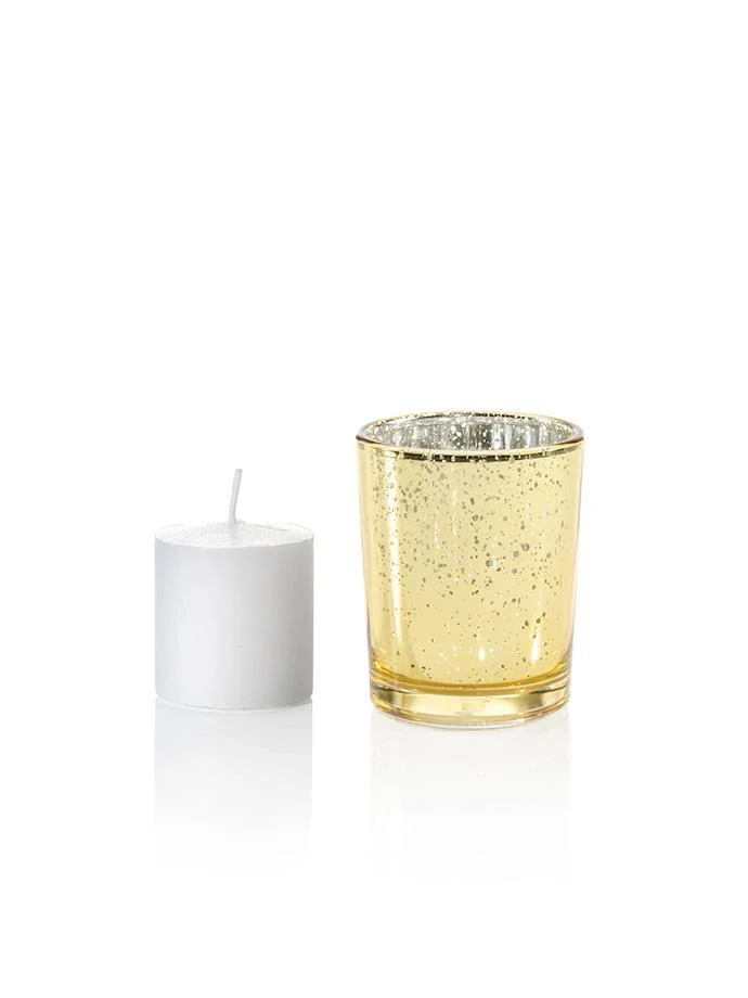 10 Hour Votive Candles And Metallic Candle Holders - Image 3