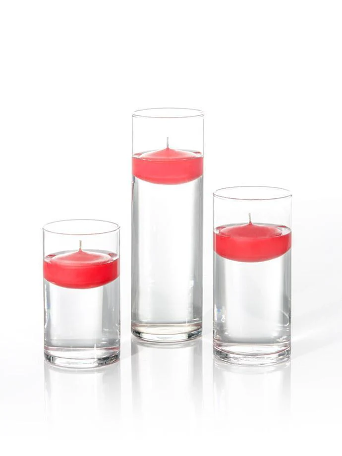 12 Floating Candles and Cylinder Vases - Image 12