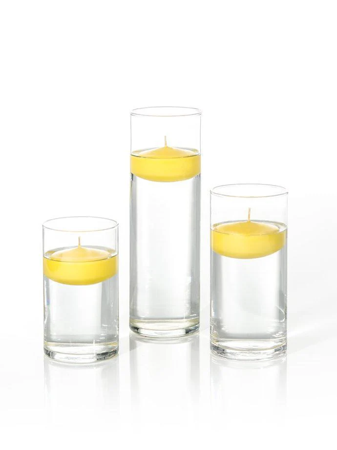 12 Floating Candles and Cylinder Vases - Image 9