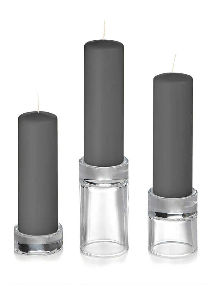 12 Slim Pillar Candles and 12 Glass Pillar Holders - Image 31