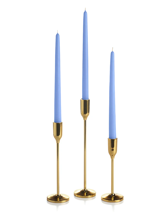 12 Taper Candles and 12 Gold Virtu Candlesticks - Image 18