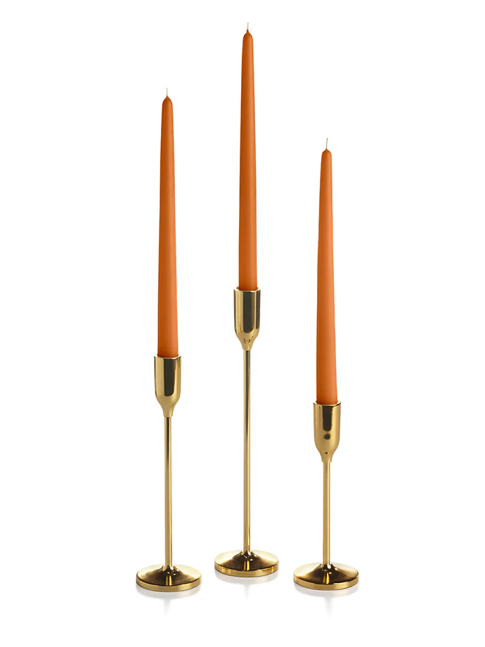 12 Taper Candles and 12 Gold Virtu Candlesticks - Image 23