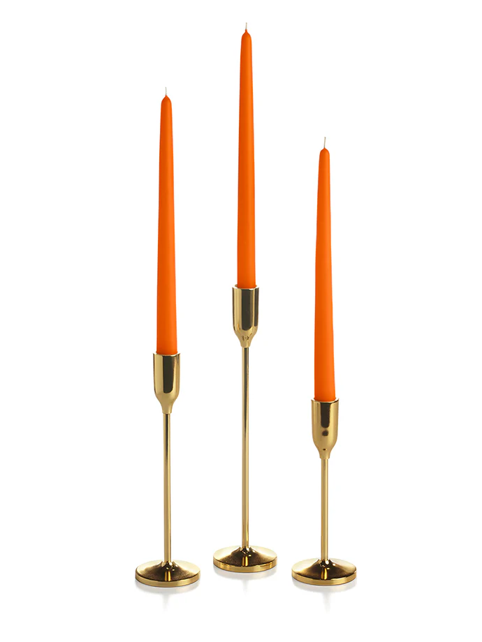 12 Taper Candles and 12 Gold Virtu Candlesticks - Image 26