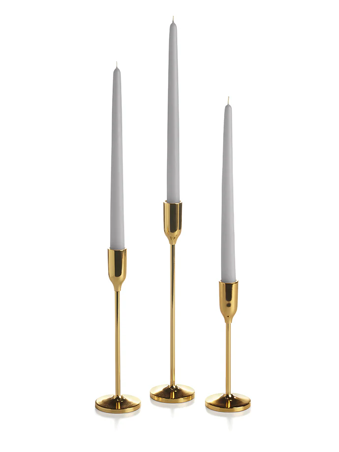 12 Taper Candles and 12 Gold Virtu Candlesticks - Image 27