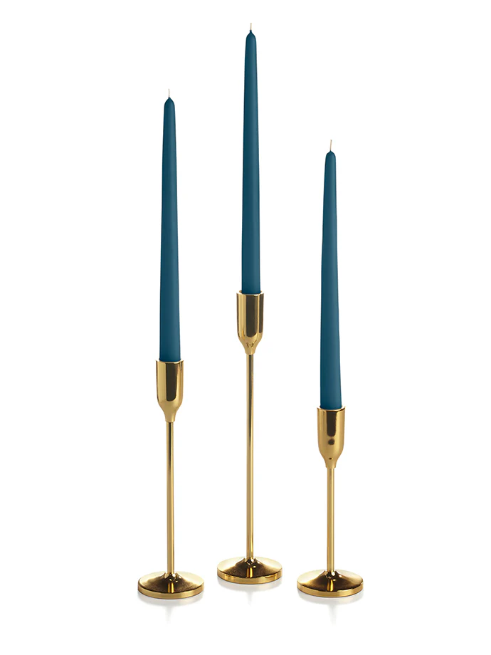 12 Taper Candles and 12 Gold Virtu Candlesticks - Image 32