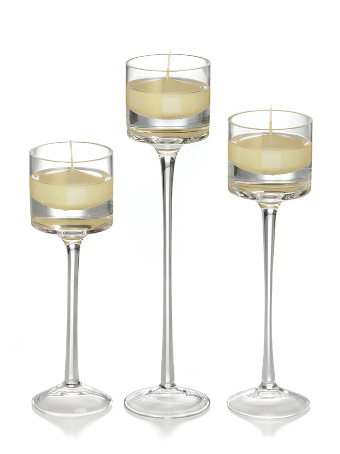 18 Floating Candles and 18 Monet Stem Holders - Image 14