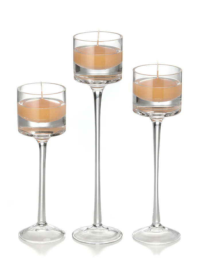 18 Floating Candles and 18 Monet Stem Holders - Image 15