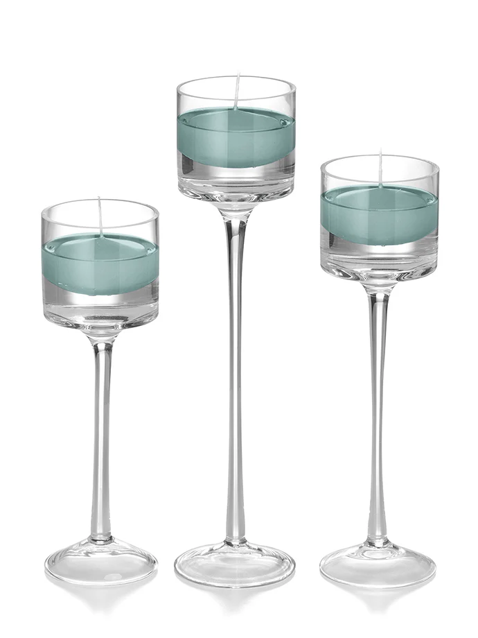 18 Floating Candles and 18 Monet Stem Holders - Image 48