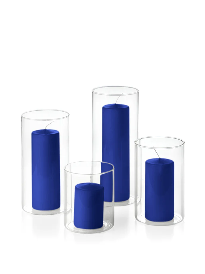 24 Round Pillar Candles and Cylinder Vases - Image 17