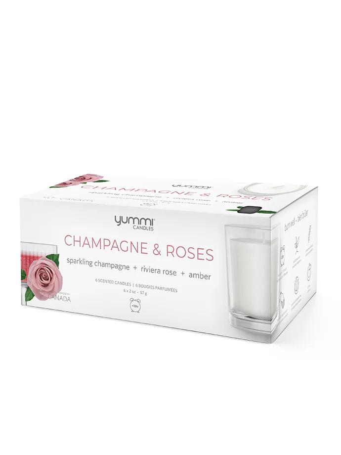 2oz Champagne Roses Scented Jar Candles