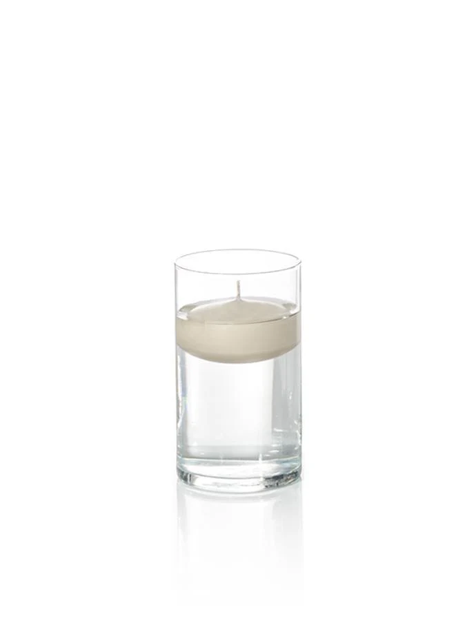 3" Floating Candles and 6" Cylinder Vases - Image 27