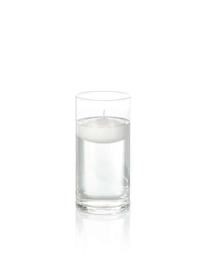 3" Floating Candles and 7.5" Cylinder Vases - Image 46