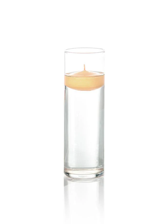 3" Floating Candles and 9" Cylinder Vases - Image 15