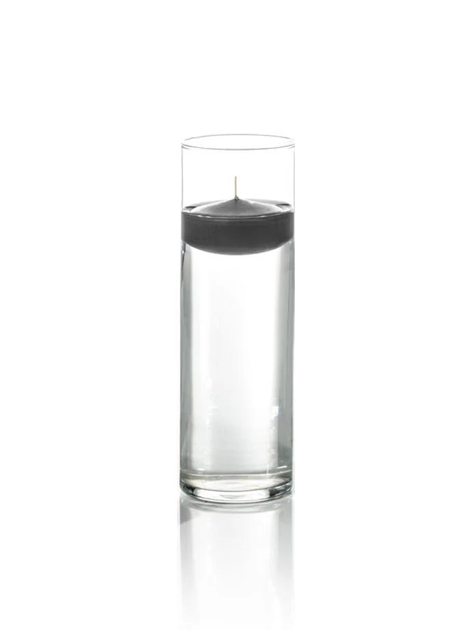 3" Floating Candles and 9" Cylinder Vases - Image 28