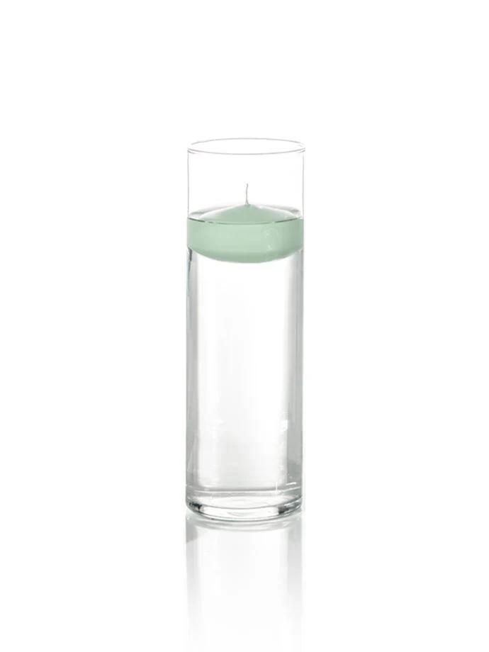 3" Floating Candles and 9" Cylinder Vases - Image 8