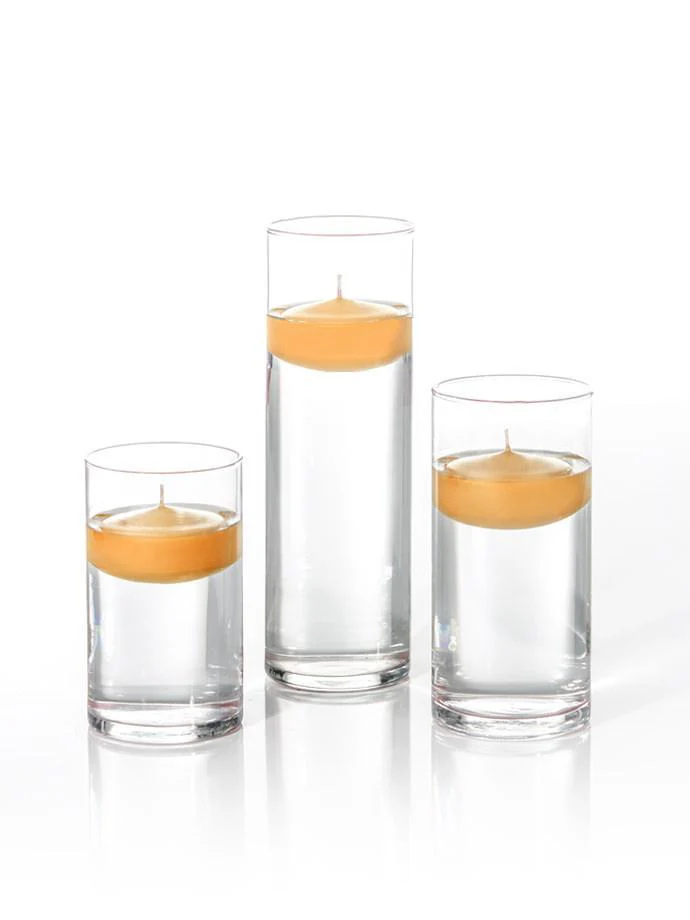 18 Floating Candles and Cylinder Vases - Image 16