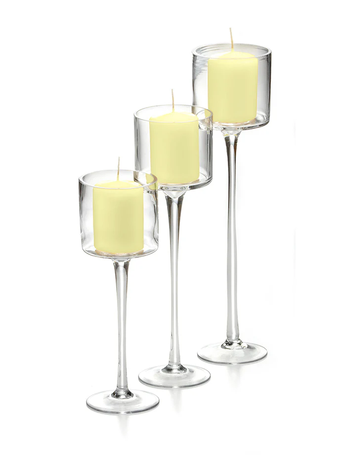36 Pillar Candles and 36 Monet Stem Holders - Image 15