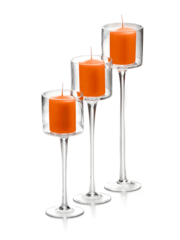 36 Pillar Candles and 36 Monet Stem Holders - Image 27