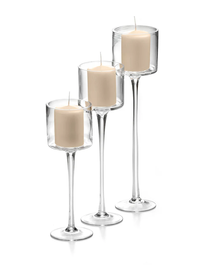 36 Pillar Candles and 36 Monet Stem Holders - Image 41