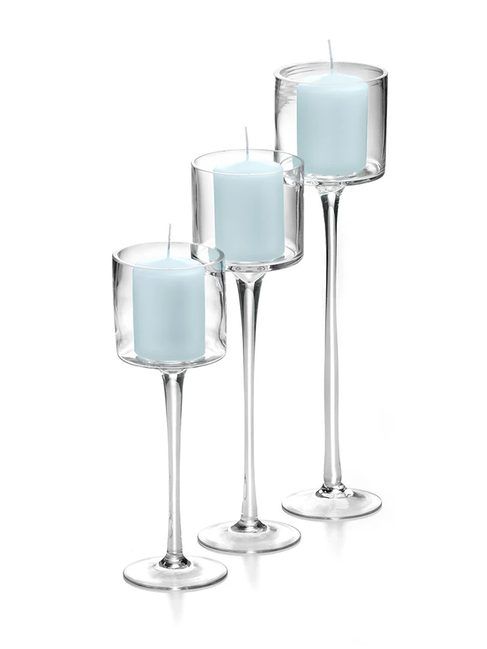 36 Pillar Candles and 36 Monet Stem Holders - Image 42