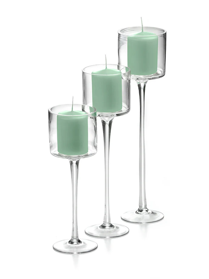 36 Pillar Candles and 36 Monet Stem Holders - Image 8