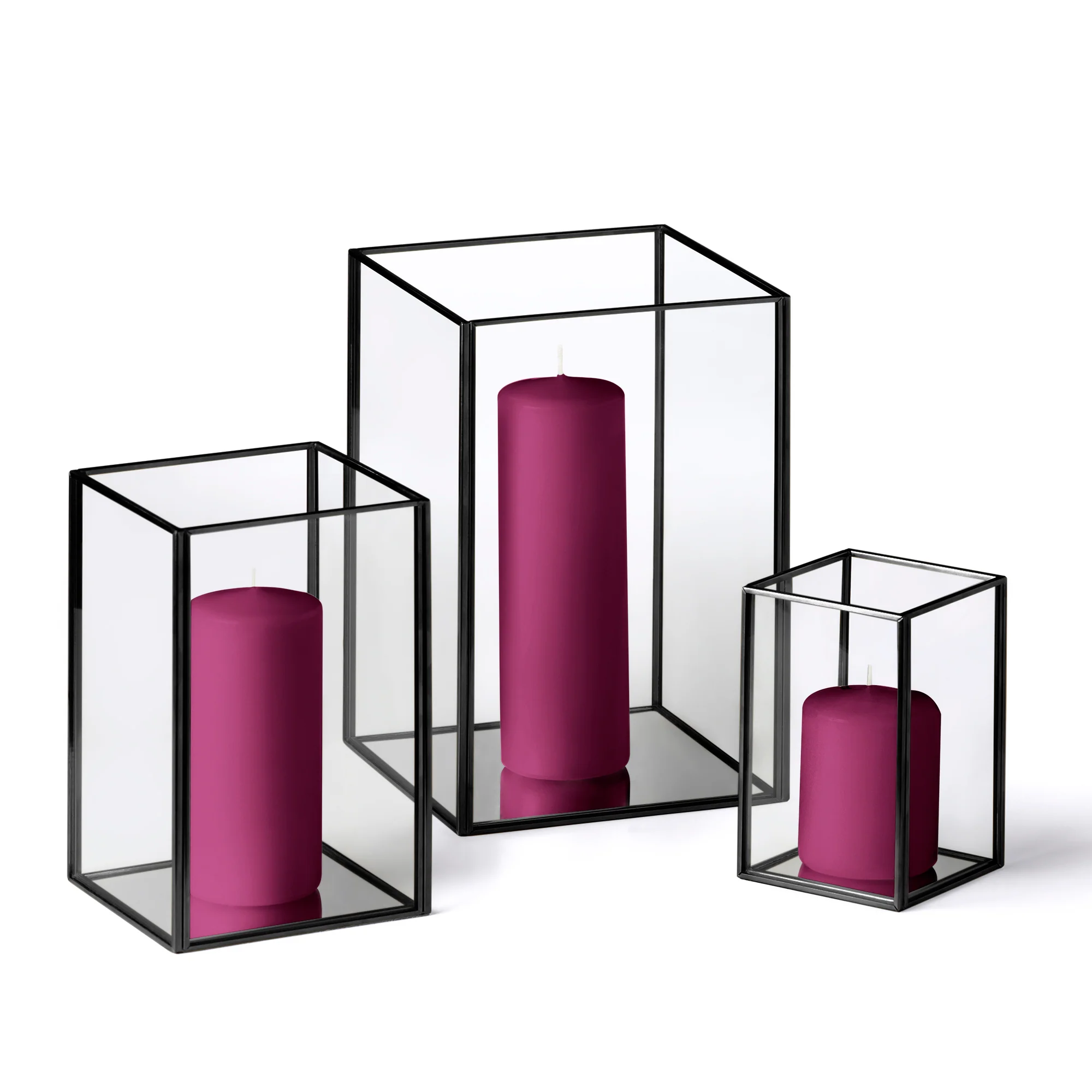 36 Slim Pillar Candles and Black Luxus Lanterns - Image 10