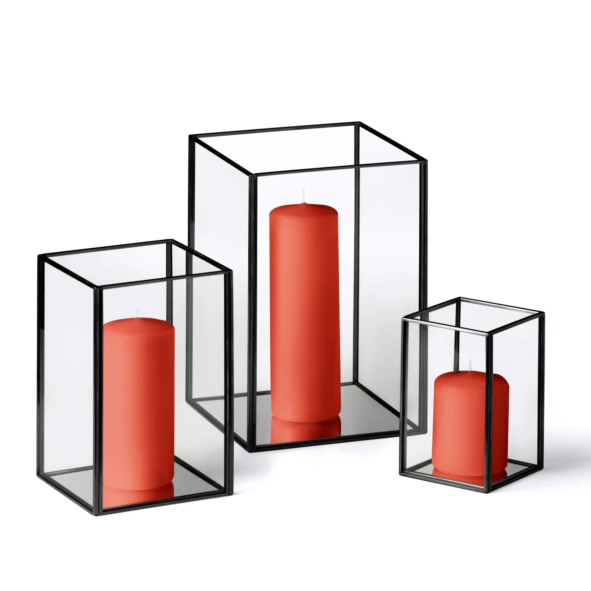 36 Slim Pillar Candles and Black Luxus Lanterns - Image 22