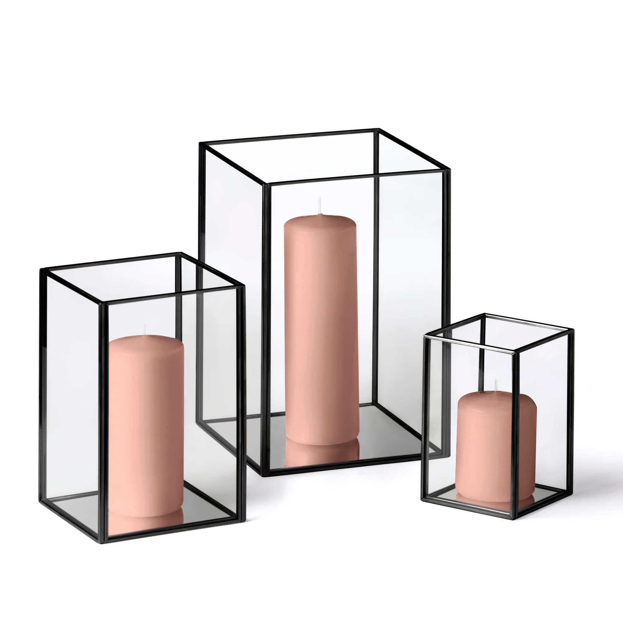 36 Slim Pillar Candles and Black Luxus Lanterns - Image 41