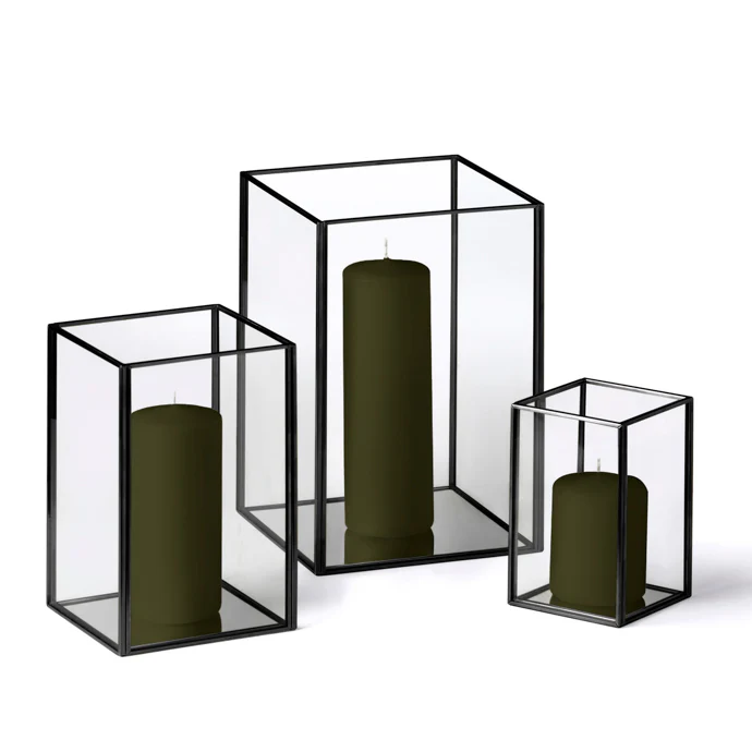 36 Slim Pillar Candles and Black Luxus Lanterns - Image 46