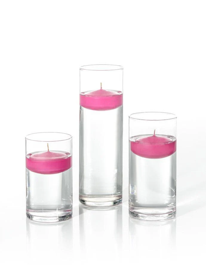 6 Floating Candles and Cylinder Vases - Image 34