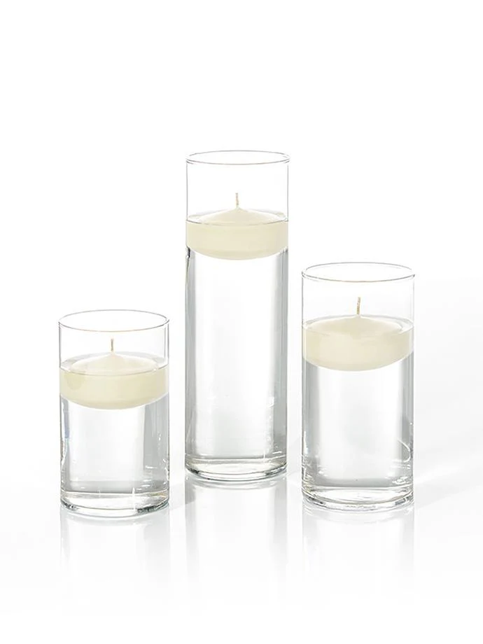 6 Floating Candles and Cylinder Vases - Image 48