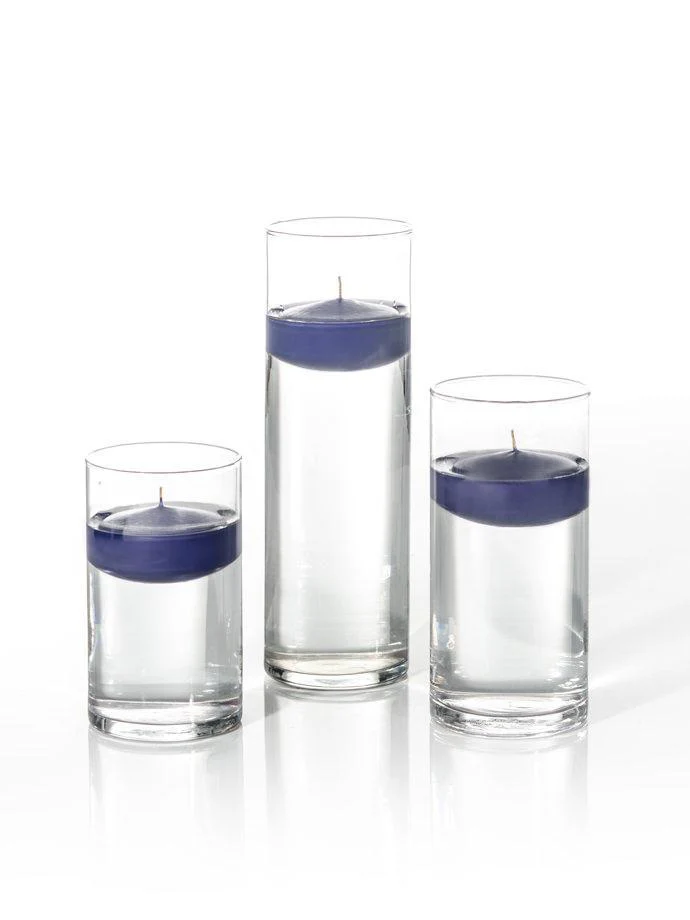 6 Floating Candles and Cylinder Vases - Image 5