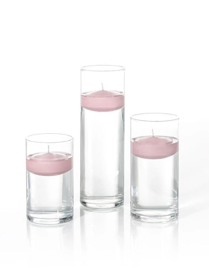 6 Floating Candles and Cylinder Vases - Image 7