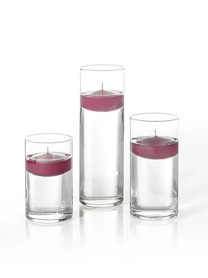 6 Floating Candles and Cylinder Vases - Image 72