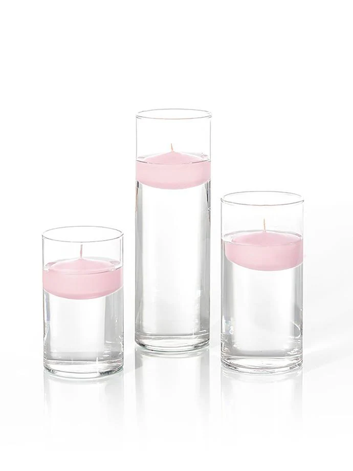 6 Floating Candles and Cylinder Vases - Image 86