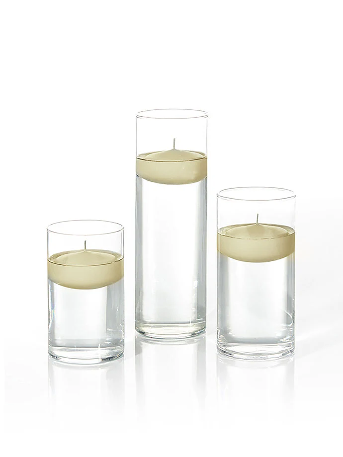 6 Floating Candles and Cylinder Vases - Image 98