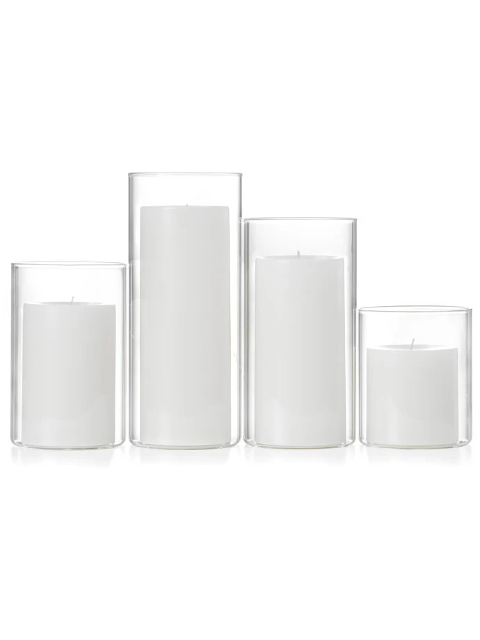 8 Column Pillar Candles and Cylinder Vases - Image 3