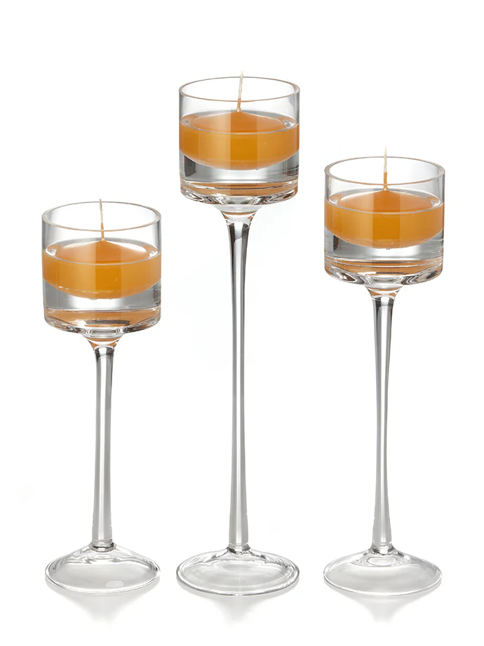 9 Floating Candles and 9 Monet Stem Holders - Image 16