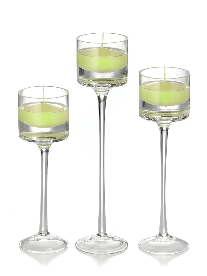9 Floating Candles and 9 Monet Stem Holders - Image 17