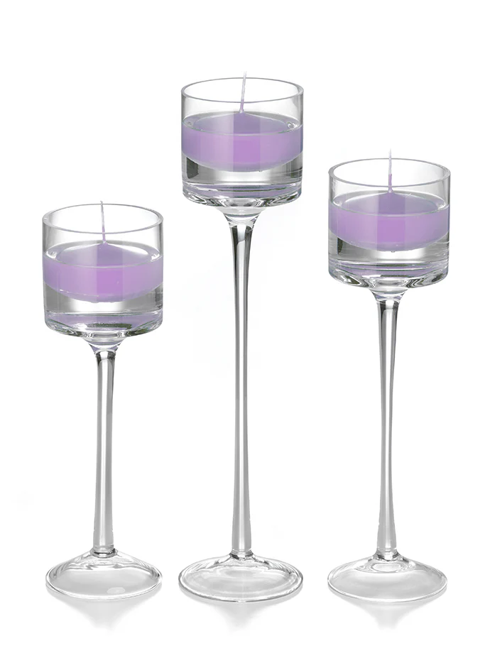 9 Floating Candles and 9 Monet Stem Holders - Image 22