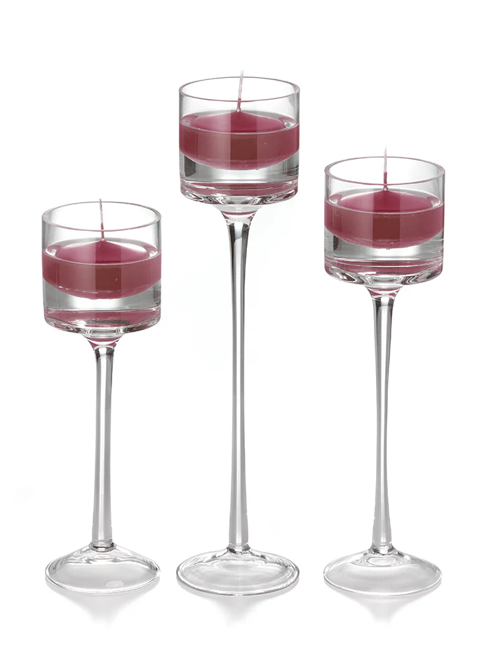 9 Floating Candles and 9 Monet Stem Holders - Image 25