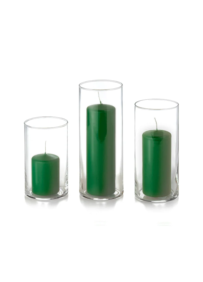 36 Slim Pillar Candles and Cylinder Vases - Image 12