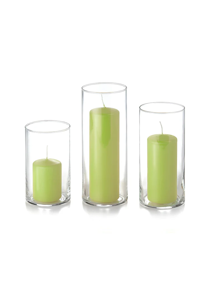 36 Slim Pillar Candles and Cylinder Vases - Image 18