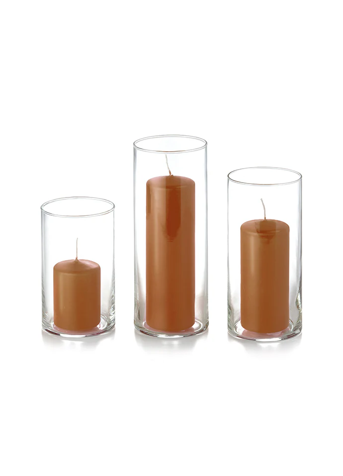 36 Slim Pillar Candles and Cylinder Vases - Image 28