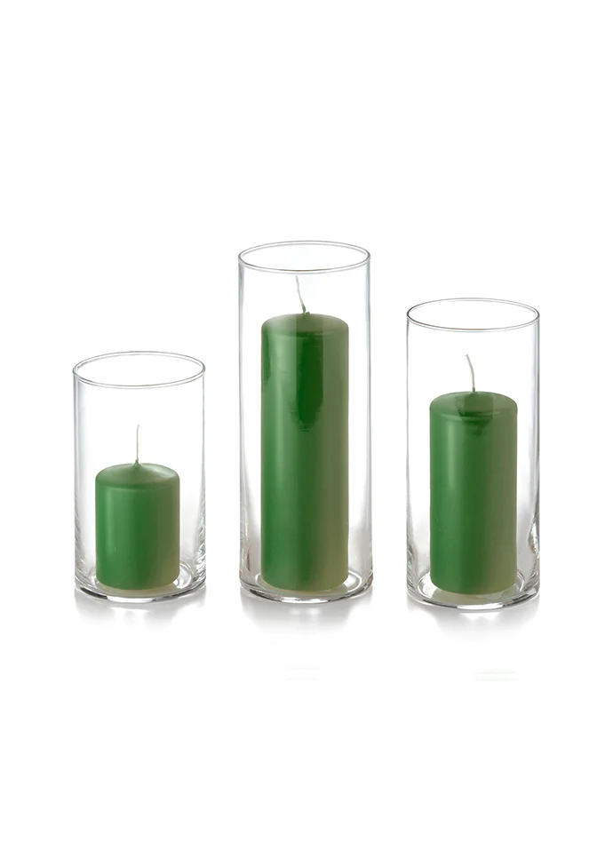 36 Slim Pillar Candles and Cylinder Vases - Image 36