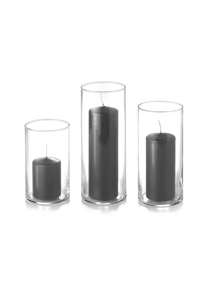 36 Slim Pillar Candles and Cylinder Vases - Image 37