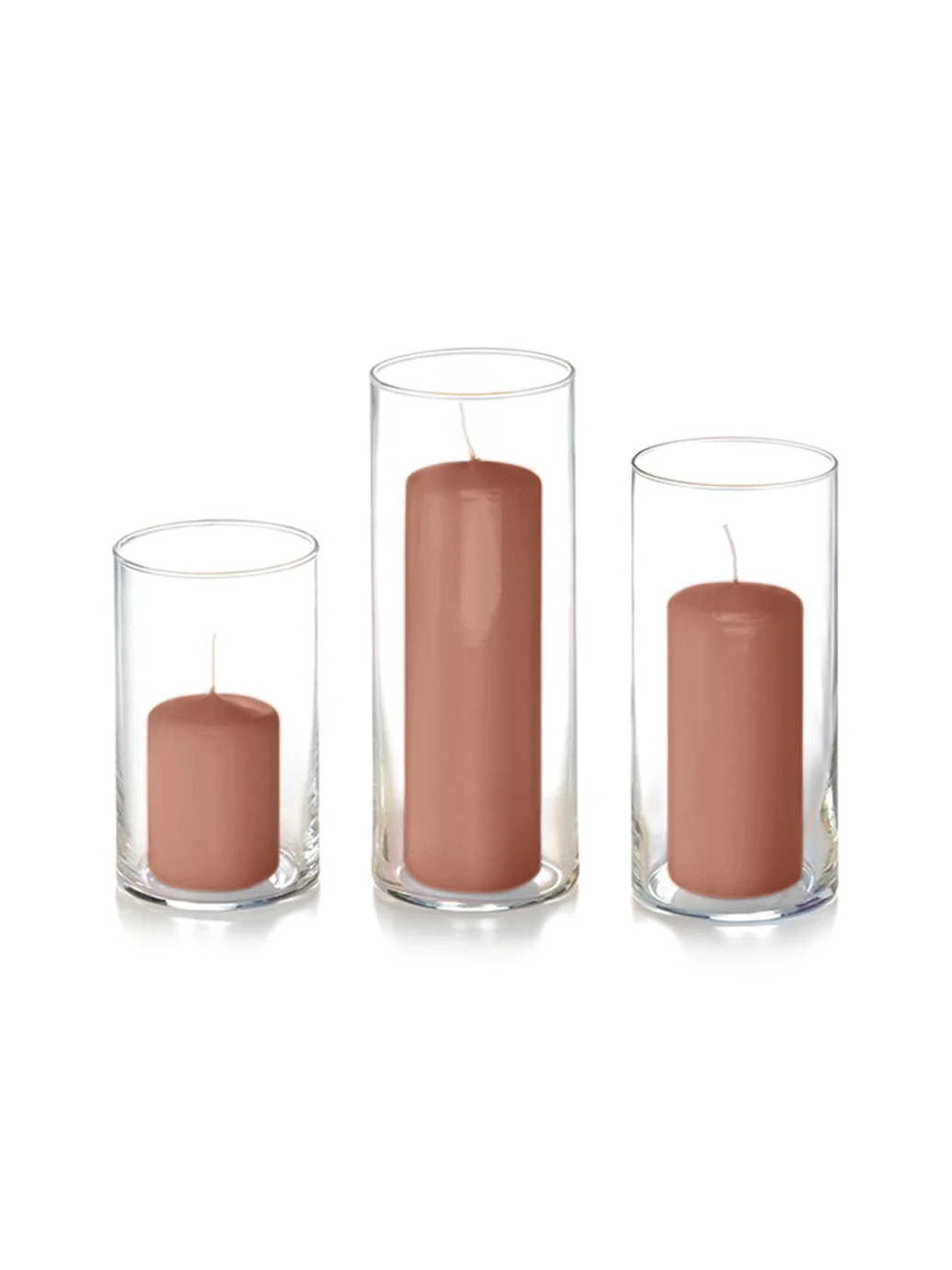 36 Slim Pillar Candles and Cylinder Vases - Image 54